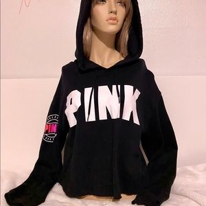 Black cropped VS PINK hoodie